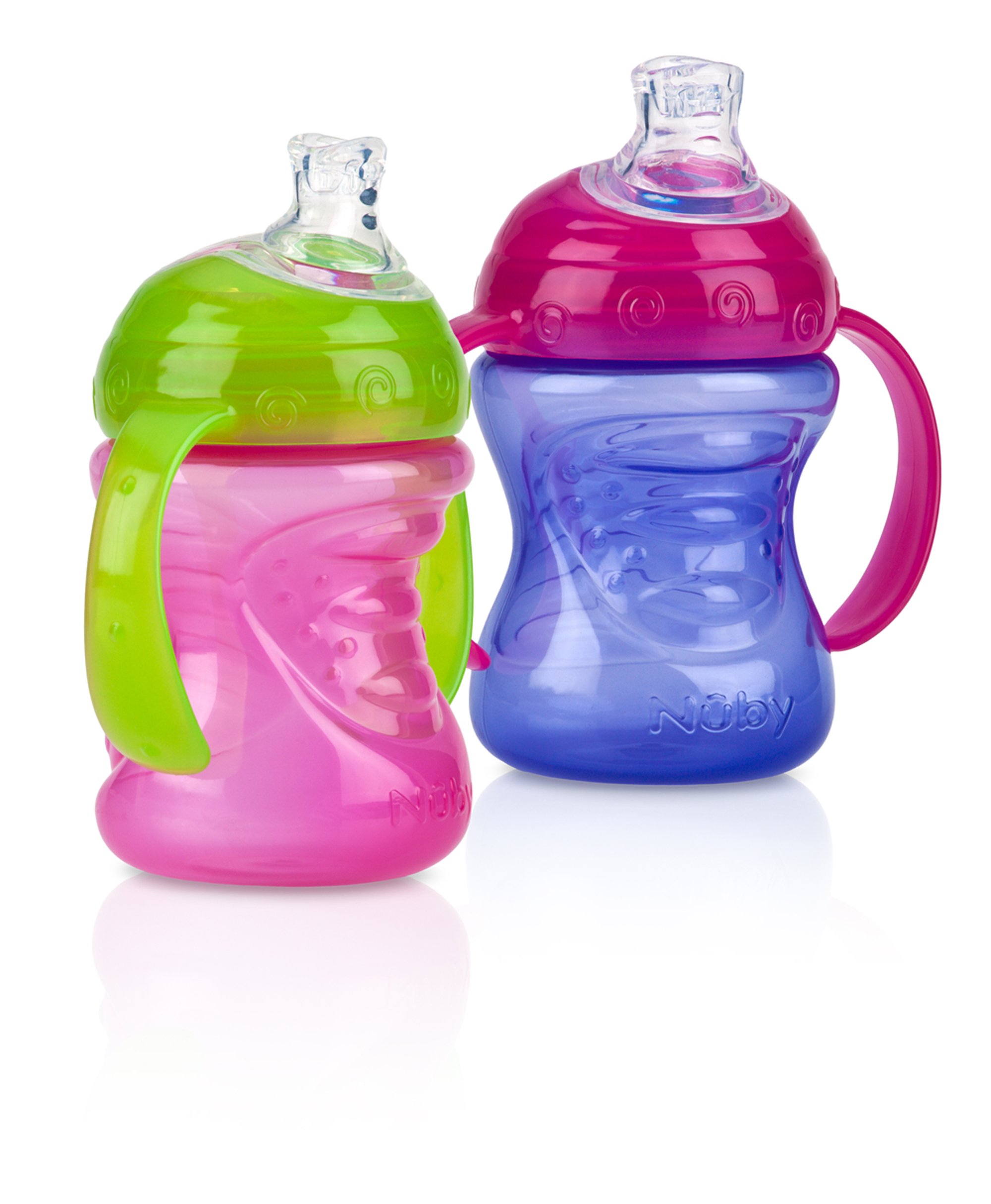 Amazon.com : Nuby 2-Pack Two-Handle No-Spill Super Spout Grip N
